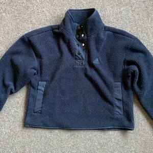 Women cropped adidas pull over